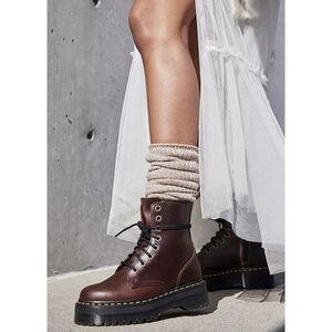 Dr. Martens | Jadon Lace-up Combat Boots in Dark Brown Women's Size 7